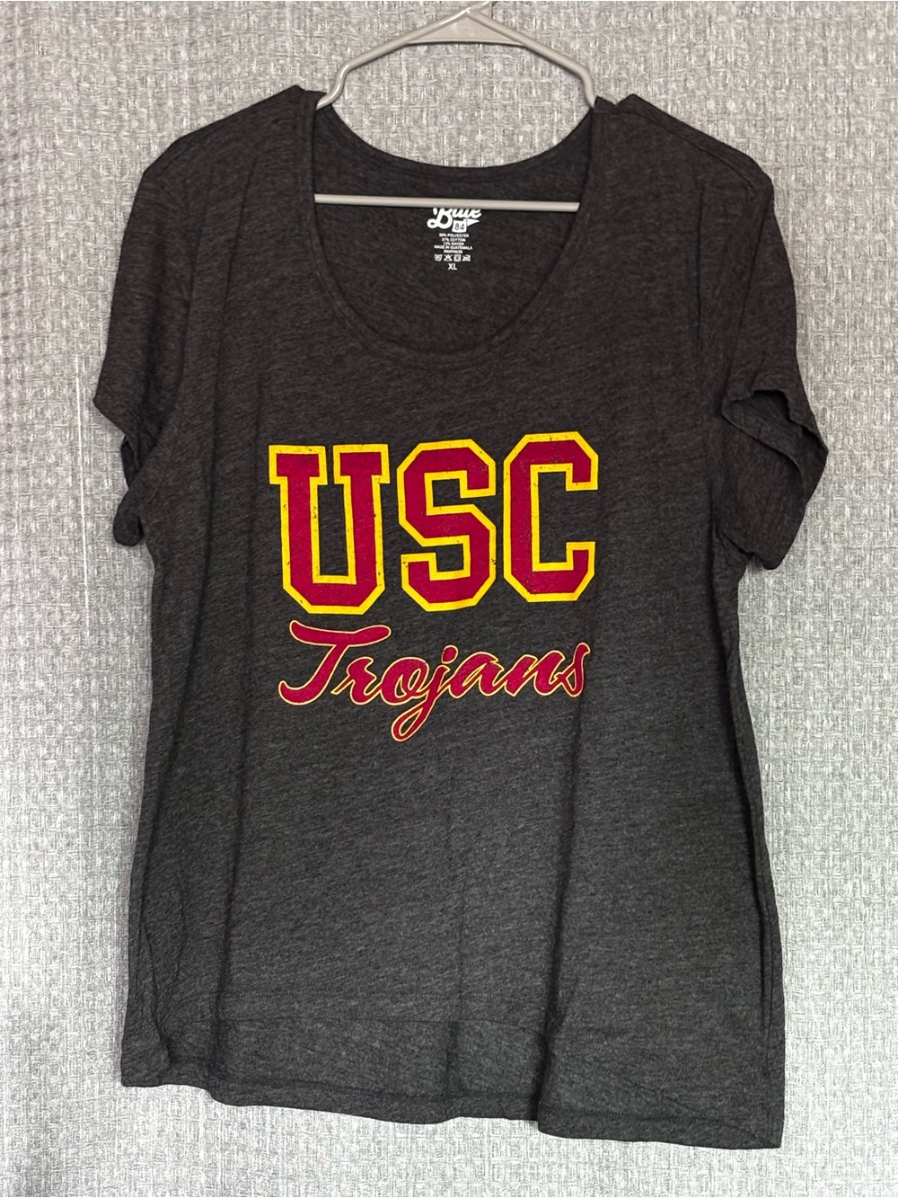USC Trojans Blue 84 Women’s XL Gray Graphic T-Shirt College Football